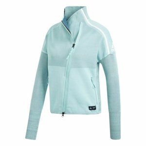 Adidas Women’s Z.N.E. Heartracer Parley Jacket (Blue Spirit/Petrol Night) SizeXS